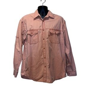FADED GLORY Faded Orange Mens Long Sleeve Shirt~XL